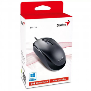 Мышь Genius DX-120 Black, оптическая, 1000 dpi, 3 кнопки, USB