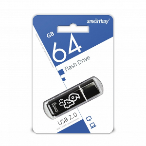 Модуль памяти Flash Disk 64GB Smart Buy Glossy series Black