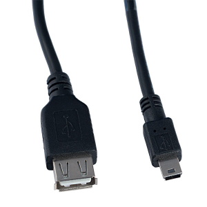 Кабель PERFEO USB2.0 A розетка - Mini USB 5P вилка, 1 метр (U4203)