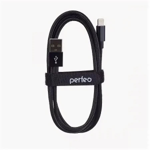 Кабель PERFEO для iPhone, USB - 8 PIN (Lightning), черный, длина 1 м. (I4303)