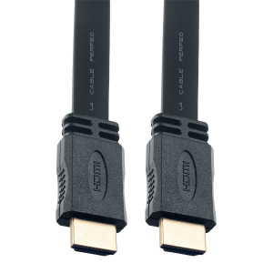 Кабель PERFEO HDMI A вилка - HDMI A вилка, плоский,ver.1.4, длина 3м. (H1303)